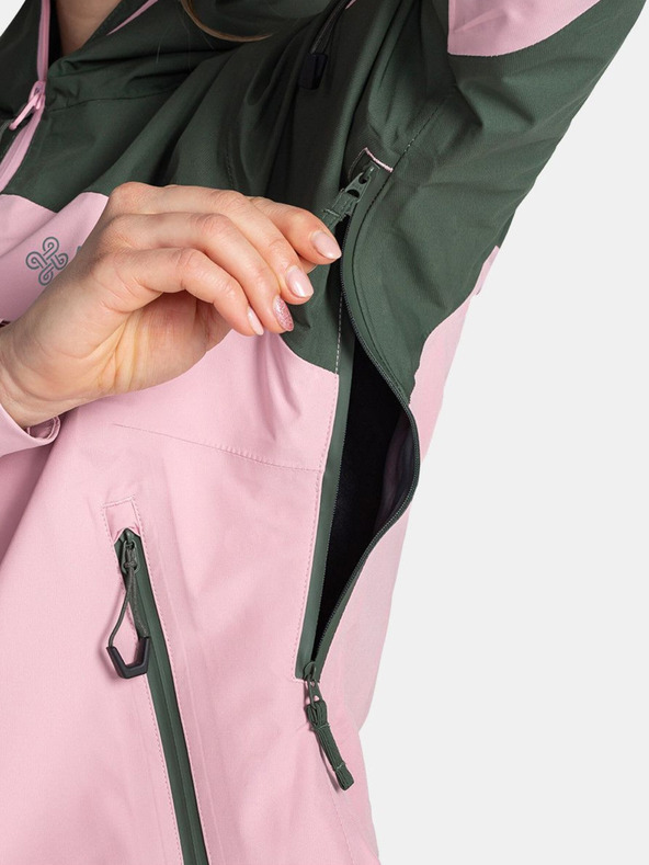 Kilpi Зелено и розово дамско водоустойчиво яке Kilpi Mamba