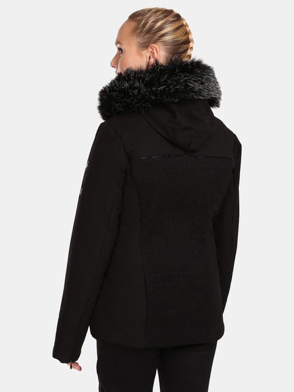 Kilpi Черно дамско ски яке Kilpi Emilin с подгряване