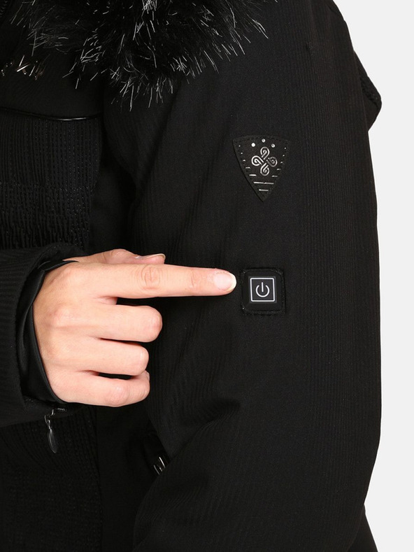 Kilpi Черно дамско ски яке Kilpi Emilin с подгряване