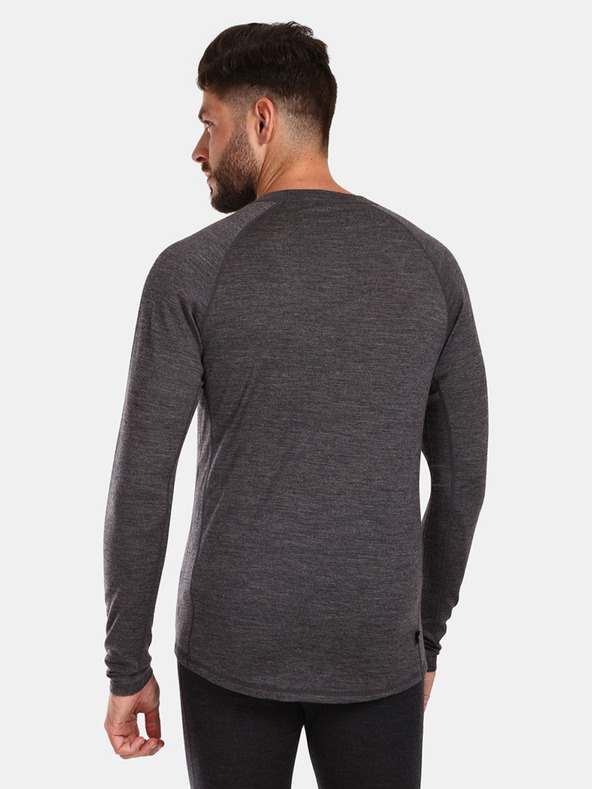 Kilpi Тъмно сива мъжка тениска от мериносова вълна Kilpi MAVORA TOP-M