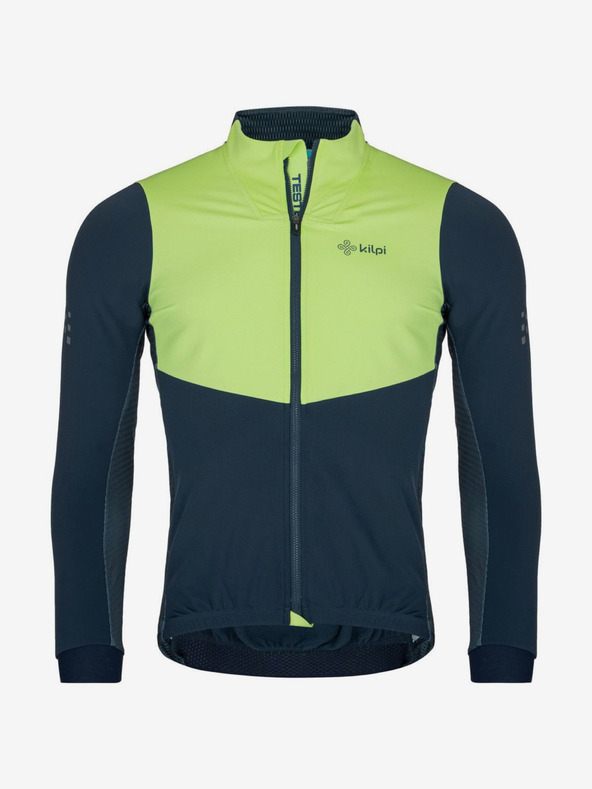 Kilpi Зелена и синя мъжка колоездачна фланелка Kilpi Moveto