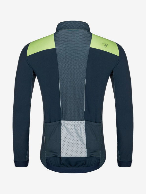 Kilpi Зелена и синя мъжка колоездачна фланелка Kilpi Moveto