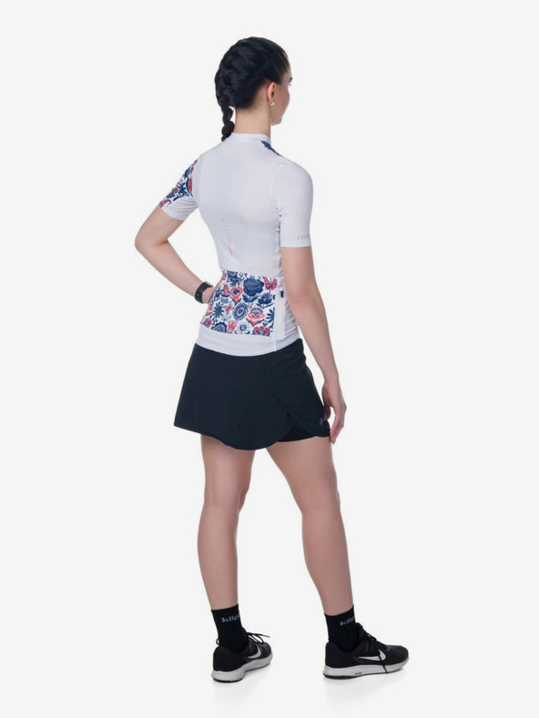 Kilpi Синьо и бяло дамско колоездачно трико с цветя Kilpi ORETI