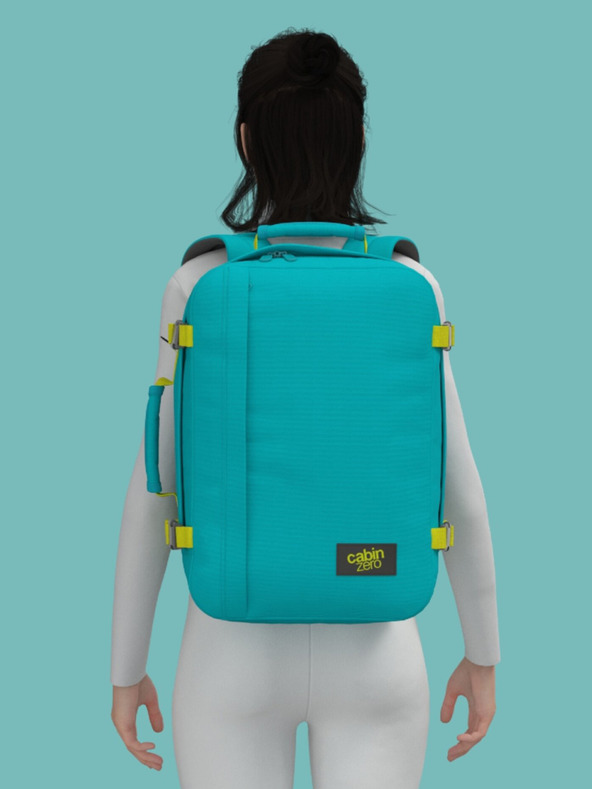 CabinZero Тюркоазена раница CabinZero Classic 36L Aqua lagoon