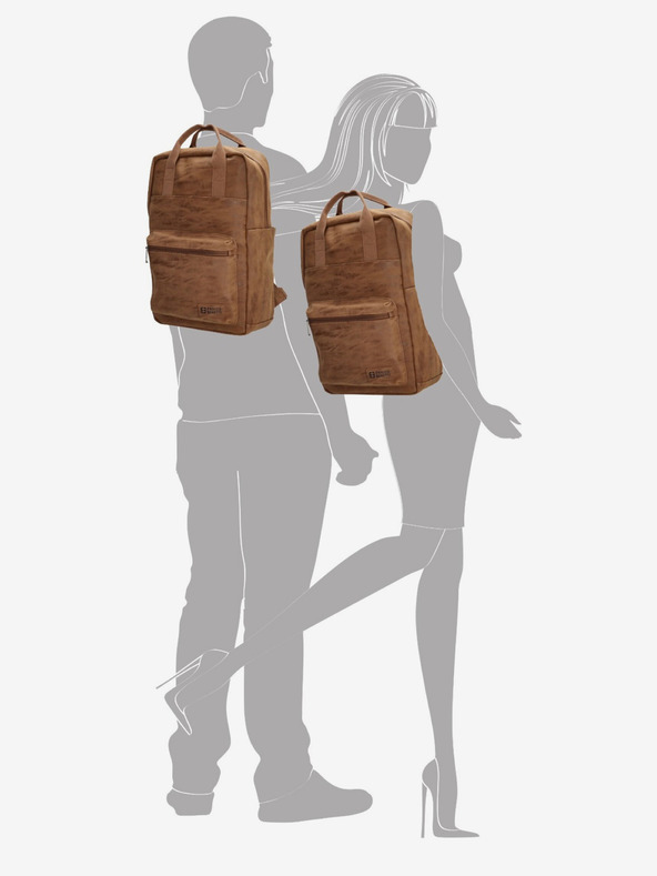 Enrico Benetti Раница Enrico Benetti Rotterdam 13" раница за преносим компютър Камел