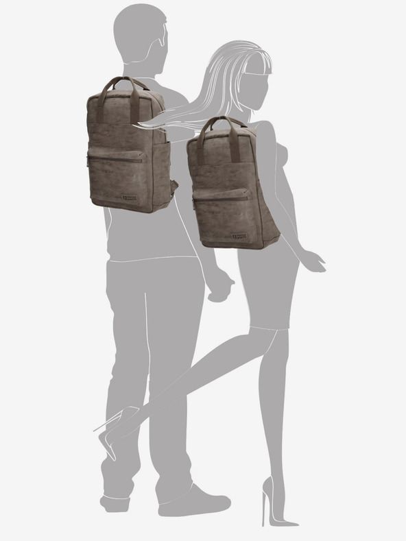 Enrico Benetti Enrico Benetti Rotterdam 13" раница за тетрадки Medium Taupe