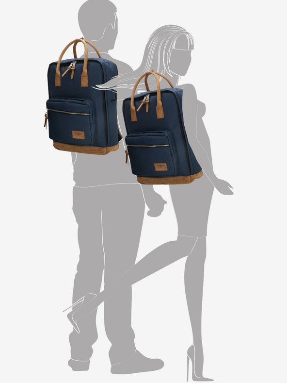 Enrico Benetti Раница Enrico Benetti Santiago 17" раница за преносим компютър 19 л Синя