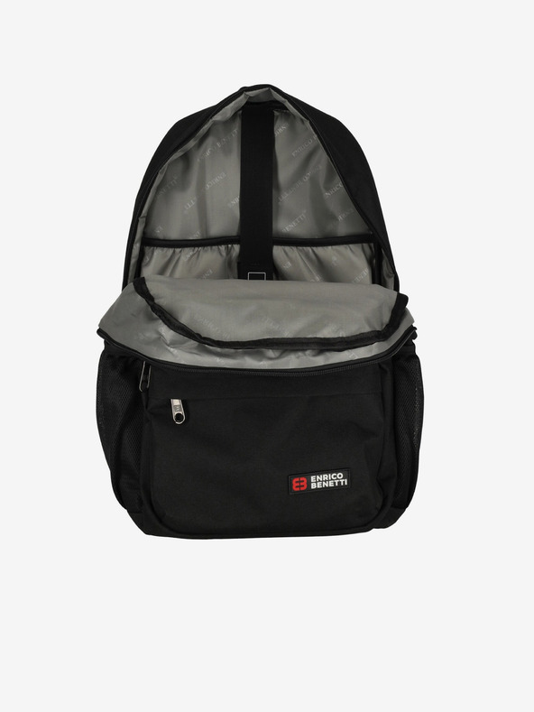 Enrico Benetti Раница Enrico Benetti Hamburg Раница за преносим компютър 23 л Черно