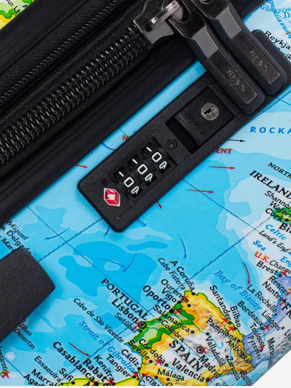 Heys Син пътнически куфар с шарка Heys Journey 3G S