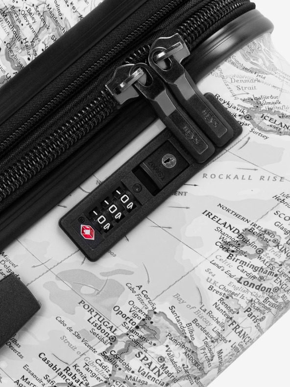 Heys Куфар за пътуване с черно-бял десен Heys Journey 3G S