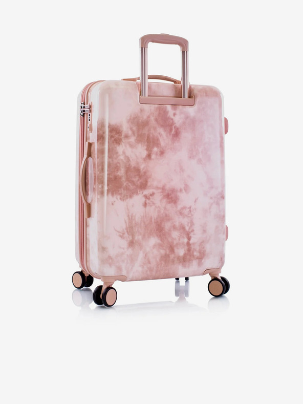 Heys Розов шарен пътнически куфар Heys Tie-Dye M