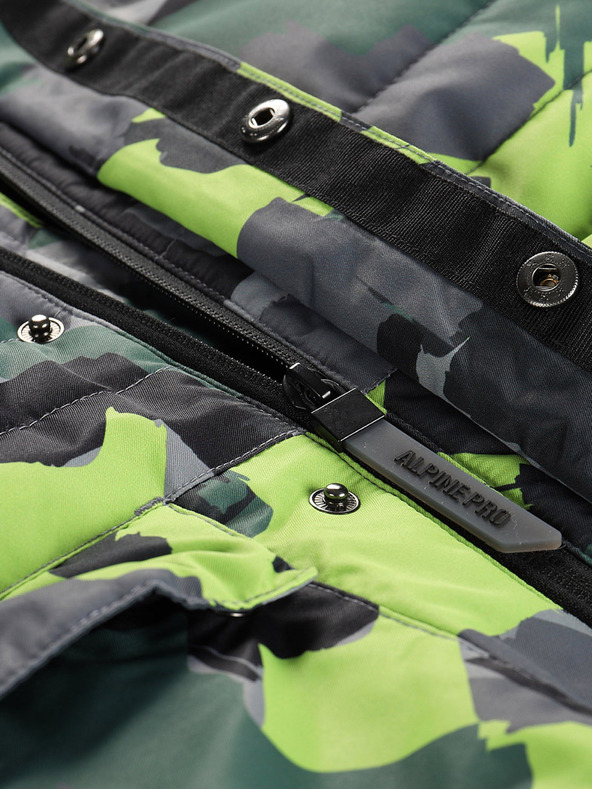 ALPINE PRO Зелено-сиво яке за момиче с мембрана PTX Alpine Pro Werdo