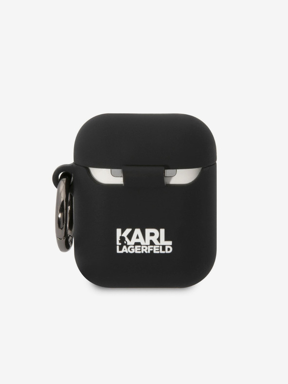 Karl Lagerfeld 3D лого NFT Choupette Head Силиконов калъф за Airpods 1/2 Black Karl Lagerfeld