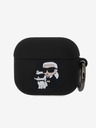 Karl Lagerfeld 3D лого NFT Karl and Choupette Силиконов калъф за AirPods 3 Черен Karl Lagerfeld