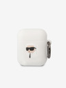 Karl Lagerfeld 3D лого NFT Karl Head Силиконов калъф за Airpods 1/2 White Karl Lagerfeld