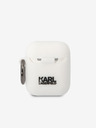 Karl Lagerfeld 3D лого NFT Karl Head Силиконов калъф за Airpods 1/2 White Karl Lagerfeld