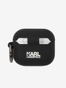 Karl Lagerfeld 3D лого NFT Choupette Head Силиконов калъф за Airpods 3 черен Karl Lagerfeld