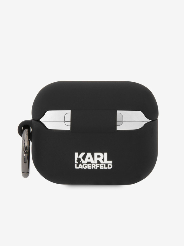 Karl Lagerfeld 3D лого NFT Karl Head Силиконов калъф за Airpods Pro черен Karl Lagerfeld