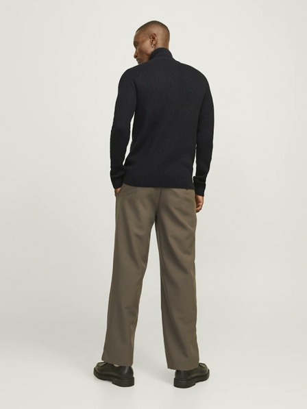 Jack & Jones Черен мъжки пуловер с цип Jack & Jones