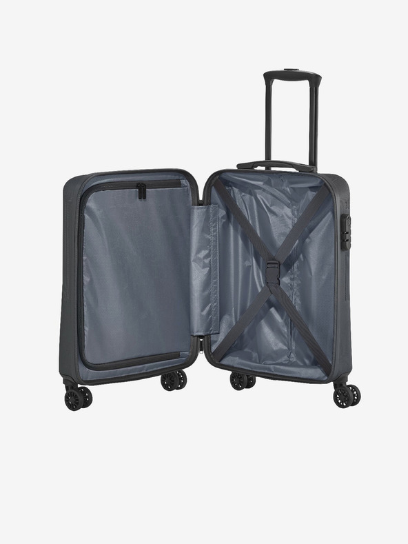 Travelite Тъмно сив пътнически куфар Travelite Bali S