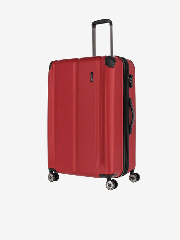 Travelite Комплект от три пътнически куфара Travelite City 4w в червено S,M,L