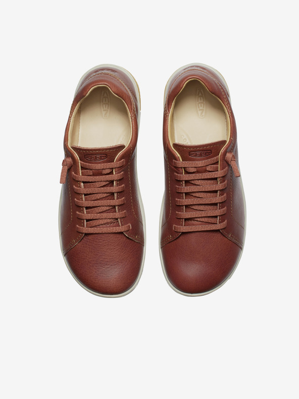 Keen Кафяви дамски кожени маратонки Keen KNX Lace