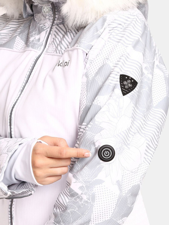Kilpi Бяло дамско ски яке Kilpi Lena-W с отопление