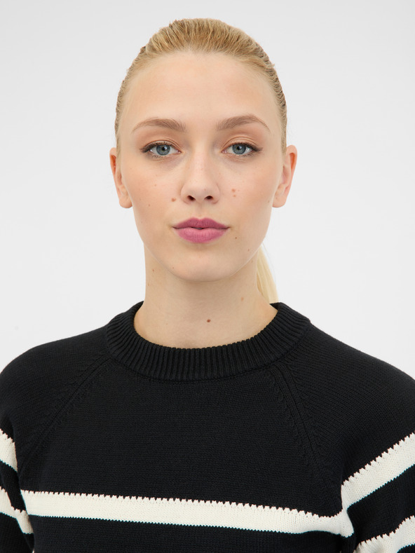 Orsay Черен дамски пуловер с къс ръкав ORSAY