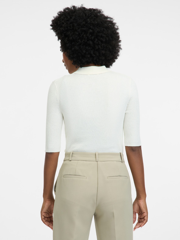 Orsay Кремава дамска тениска с къс ръкав ORSAY