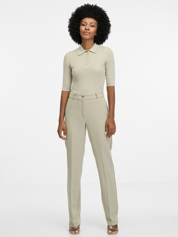 Orsay Сива дамска риза с къс ръкав ORSAY