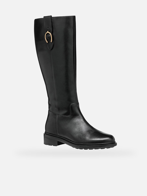 Geox Черни дамски ботуши Geox Walk Pleasure