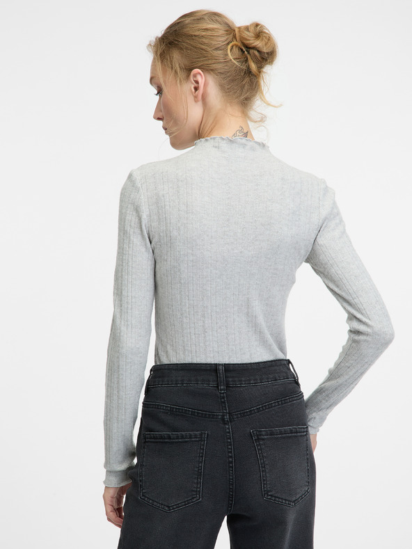 Orsay Сива дамска риза с дълъг ръкав ORSAY