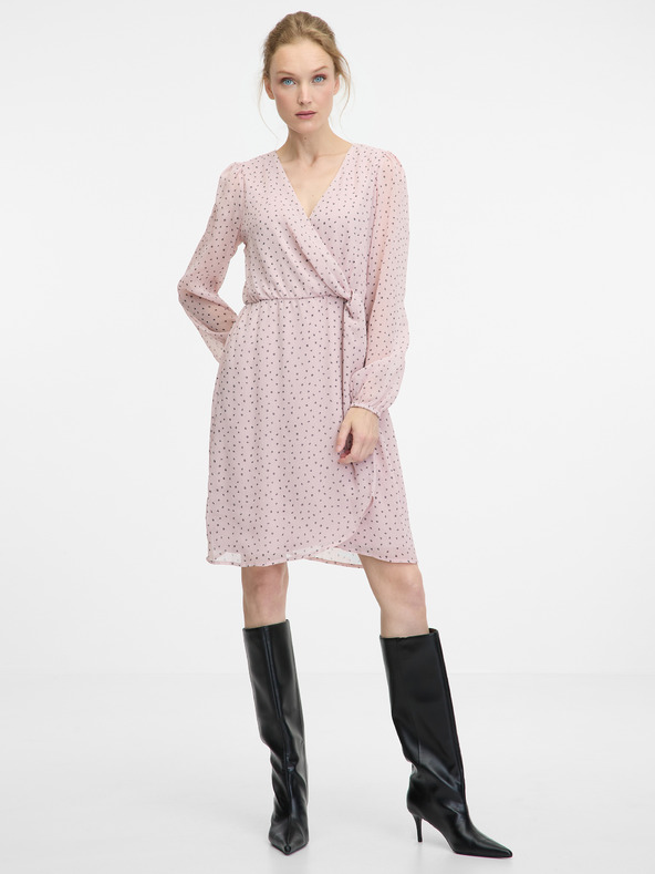 Orsay Светлорозова дамска рокля с дължина до коляното ORSAY