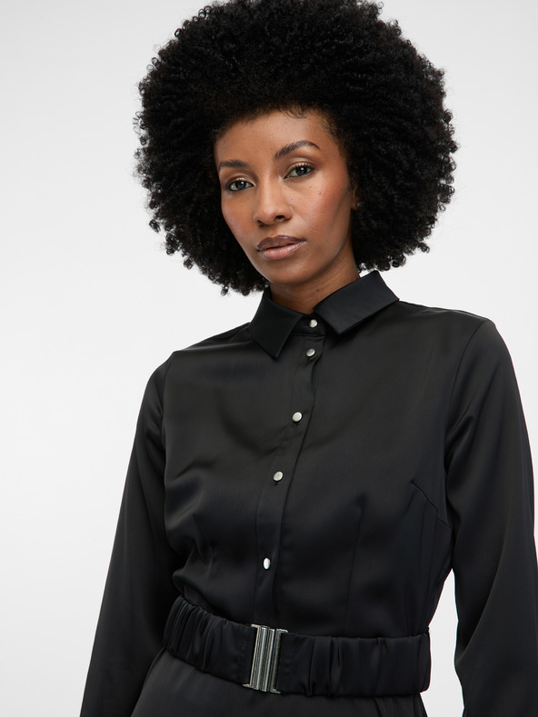 Orsay Черна дамска рокля с дължина до коляното ORSAY