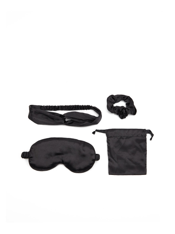 Orsay Черен дамски комплект аксесоари за сън в подаръчна кутия ORSAY