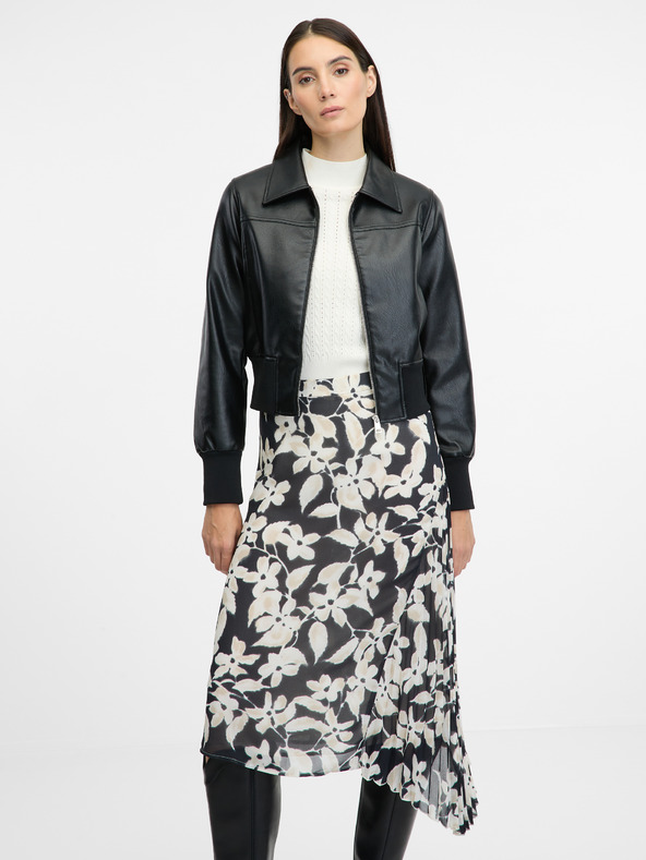 Orsay Черно дамско кожено яке ORSAY