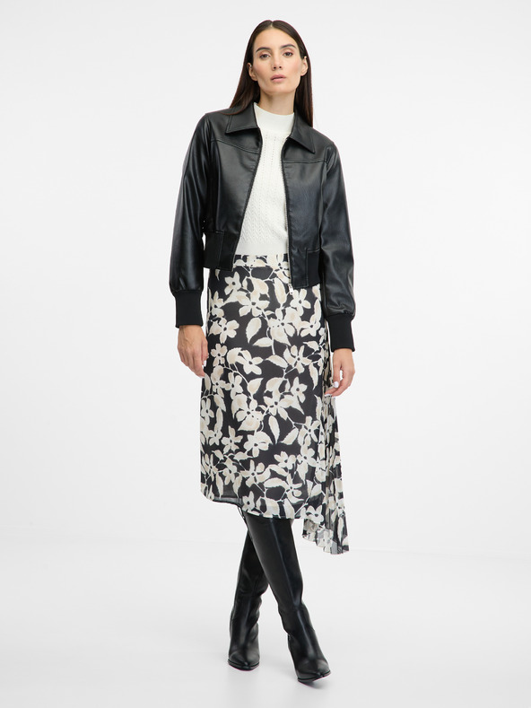 Orsay Черно дамско кожено яке ORSAY