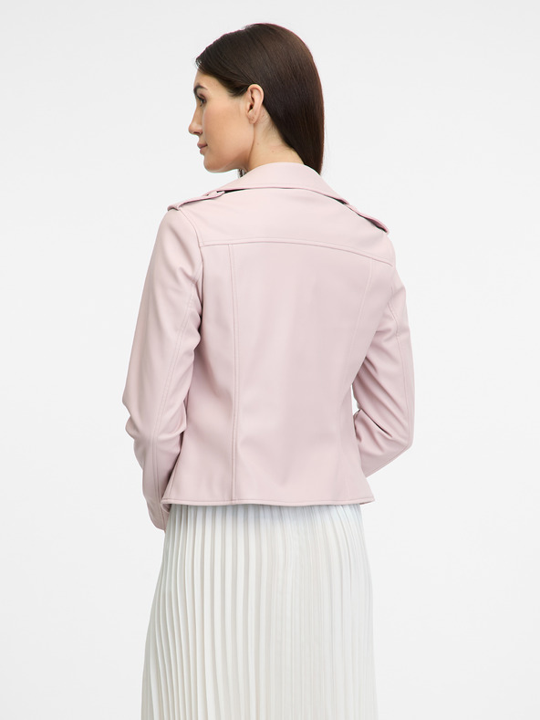 Orsay Светлорозово дамско яке от изкуствена кожа ORSAY