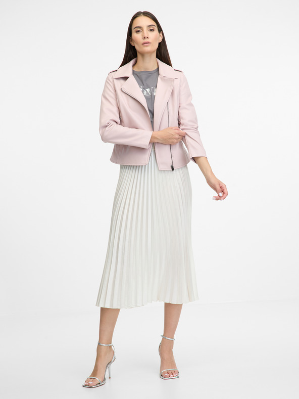 Orsay Светлорозово дамско яке от изкуствена кожа ORSAY