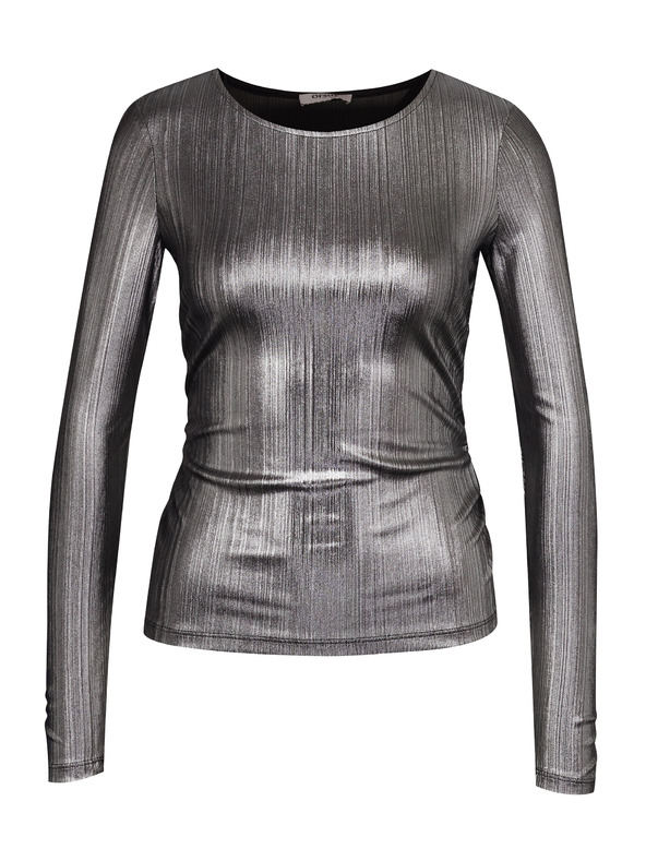 Orsay Сребриста дамска риза с дълъг ръкав ORSAY