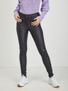 Orsay Тъмносив skinny fit дамски панталон от изкуствена кожа ORSAY