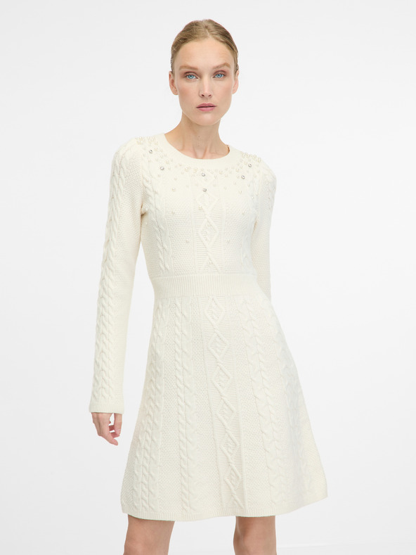 Orsay Кремава дамска рокля до коляното ORSAY