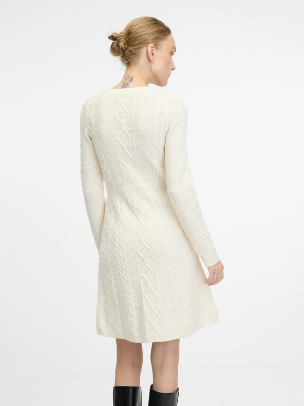 Orsay Кремава дамска рокля до коляното ORSAY