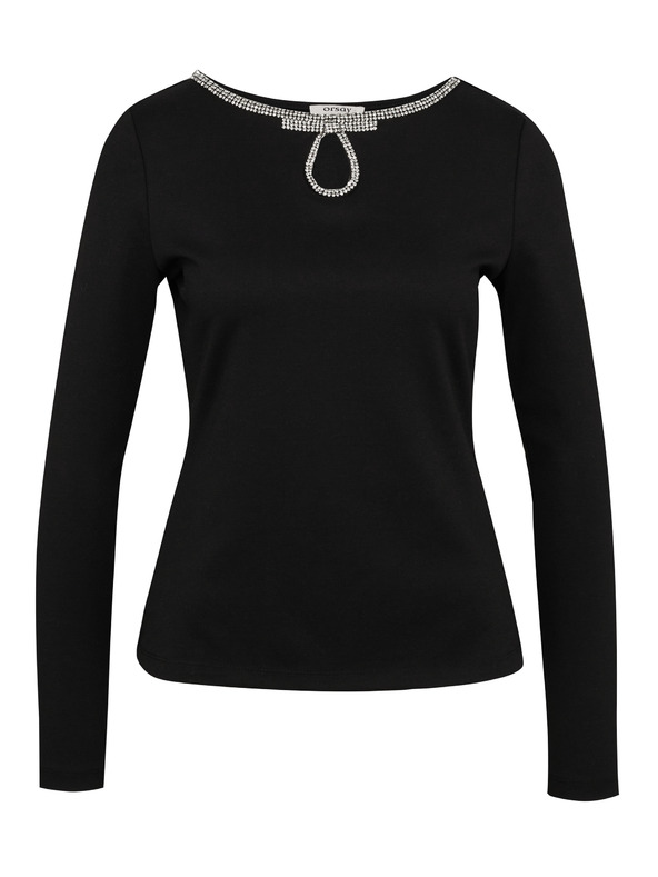 Orsay Черна дамска блуза с дълъг ръкав ORSAY