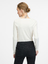 Orsay Кремава дамска блуза с дълъг ръкав ORSAY