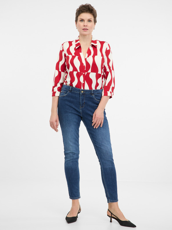 Orsay Червена блуза с яка ORSAY