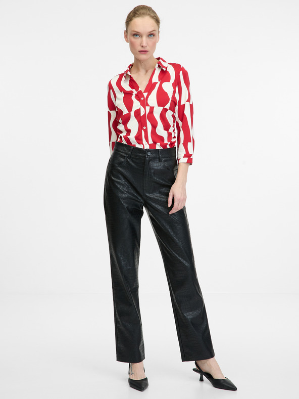 Orsay Червена блуза с яка ORSAY