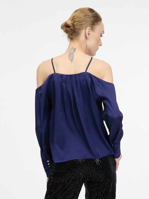 Orsay Тъмносиня блуза с открити рамене ORSAY