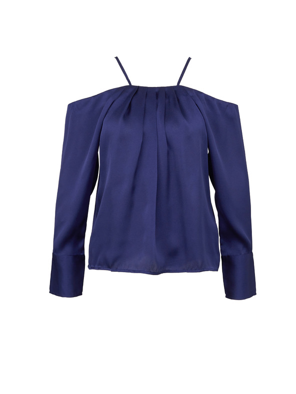 Orsay Тъмносиня блуза с открити рамене ORSAY