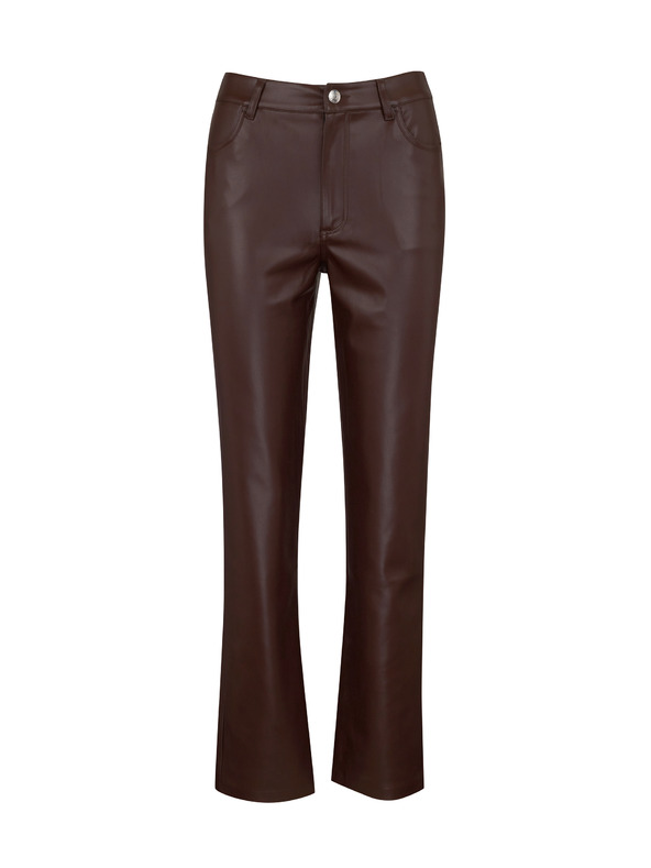 Orsay Черен дамски панталон от изкуствена кожа ORSAY